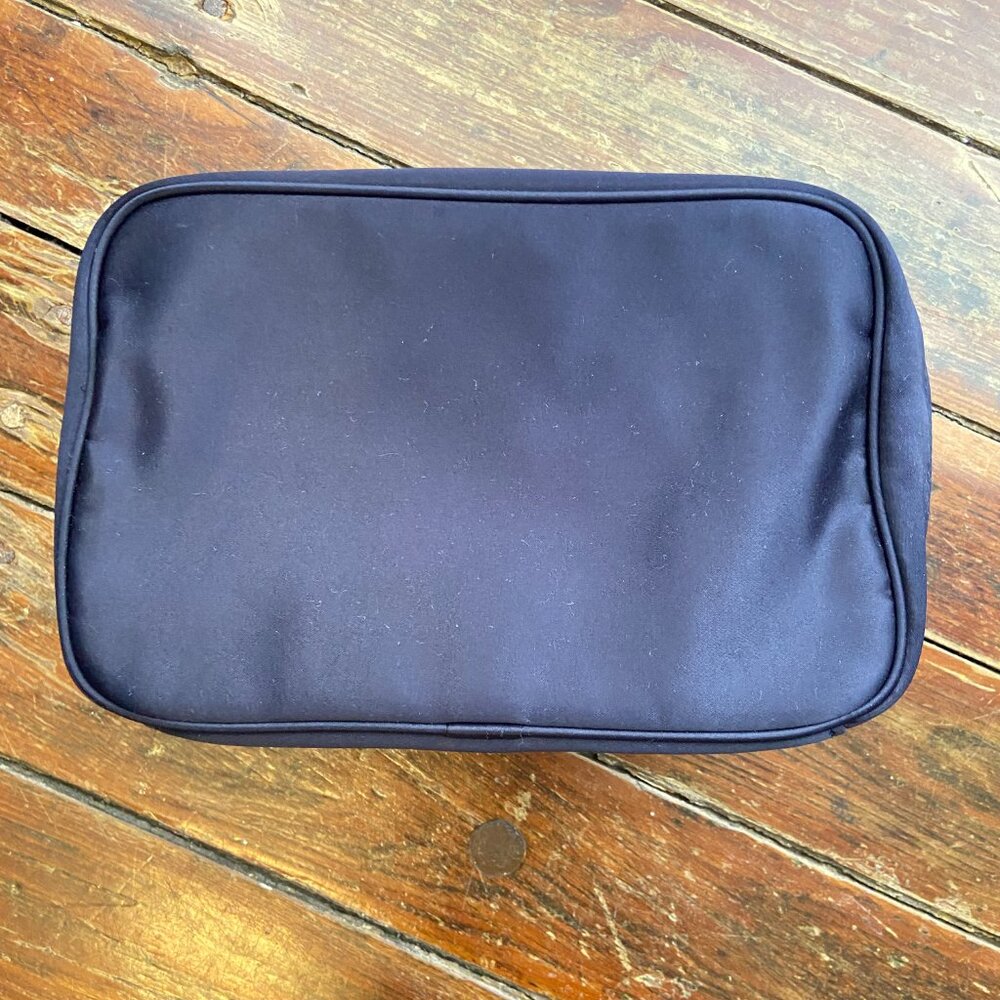 Prada Parfums Bag Black Cosmetic Makeup Toiletry Travel Pouch EUC - Picture 3 of 10